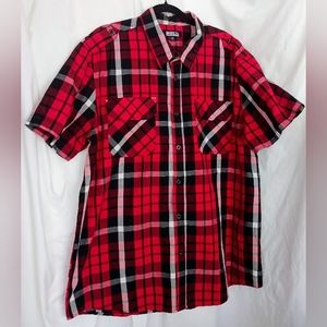 Vintage WhiteTag Chekered Button down Shirt Size XXL